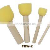 Kids Paint Sponge Brush Foam Brush Children DIY Wood Handle