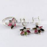 Big! Beautiful !! Turmuline_White C 925 Sterling Silver Set, 925 Designer Silver Jewellery Exporter, Silver Jewelry Supplier thumbnail-3