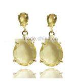 The Gopali Jeweller Designer Lemon Topaz Hydro Gemstone Earring, Latest Earring Design, Latest Earring Design thumbnail-1