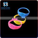 Hot Selling Flashing Print LED Bracelet With Logo For Brand Advertising,silicon Led Bracelet