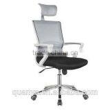 headrest Wheels lift and swivel white mesh office chairs