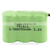 NI-MH 3.6V 2/3AA 350mah Rechargeable Solar Lights Battery Pack thumbnail-2