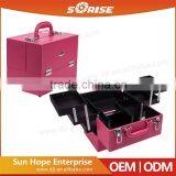 Factory Price Pink Vanity Cosmetic Case Makeup Box thumbnail-1