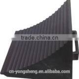 Black Contoured Reinforced Nylon Rubber Wheel Chock