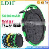 5000mAh Waterproof Solar Power Bank Dual USB Backup External Battery Charger for IPhone Samsung HTC Huawei Xiaomi Cell Phones thumbnail-1