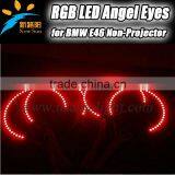 Factory New Design RGB LED Angel Eyes Kit E46 Non-projector Multi-Colour SMD 5050 LED Angel Rings Kit With Remote Conrol