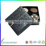 High Quality Fancy Empty Black Cardboard Chocolate Box thumbnail-4
