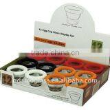 SINOGLASS 12 Pcs With Plastic Base Cone Glass Egg Cup Display Set thumbnail-1