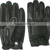 Black Leather Police Gloves
