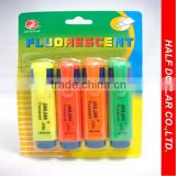 multi colored flat highlighter/high standard shaped marker highlighter pen/highlighter marker