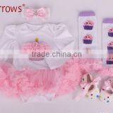 Kids Christmas Suits New Infant 4pcs Christmas Clothes Santa Girl Bodysuits Christmas Mickey Sets Baby Girl Clothes thumbnail-3