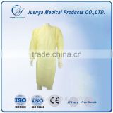 Medical Yellow disposable isolation gown
