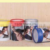 Handmade Small Cylinder Cardboard Gift Boxes With Clear Lid