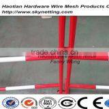 Red Powder Coating Crowd Control Barriers Temporary Fence With Reflactive Stripes for France Market thumbnail-2