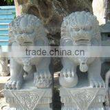 White Marble Fu Dogs Statues thumbnail-1