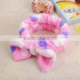 N183 New Products Headband Cute Bowknot Headband in Coral Velvet thumbnail-2
