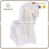 Banquet Fancy Ruffle Lace Chair Cover Chair Sash for Wedding thumbnail-4