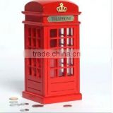 plastic telephone booth coin box,telephone money bank,PVC coin bank