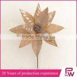 Cheap Price Linen Poinsettia Christmas Decorations thumbnail-1