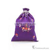 HOT SALE ! Multicolor embroidery promotional drawstring bag, handmade in Vietnam