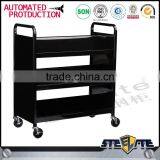 Metal Modern Library 3 Laryers Mobile Book Cart in Stock thumbnail-4
