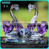 Clear Beautiful Crystal Crafts Glass Swan for Wedding Favors Gift thumbnail-4