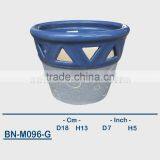 Vietnamese Ceramic Sandblasting Mini Flower Pot BN-M096 thumbnail-3