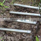 High Grade Stainless Steel Mini Silver Farming 4 Prong Garden Hoe thumbnail-4
