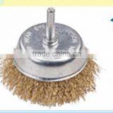 Steel Wire Wheel Brush Brass Wire Deburring Shank Circular Wire Brush thumbnail-2