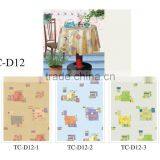 Waterproof Dining Ruffled Table Cloth,PVC Table Cover Cloth With Falannel Back thumbnail-1