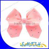 MSD Wholesale Pink Ribbon Bow With Diamonds for Clothing Accessories,dress Decoration thumbnail-1