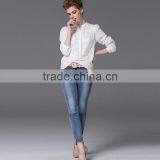 Embroidery Saree Blouses for Women Dressy White Blouses thumbnail-5