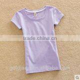 Customized Manufactorying Plain Ladies Short-sleeve T Shirt thumbnail-3