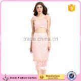 Domin Fashion Guangzhou Factory Latest Skirt and Crop Top Set