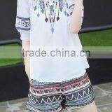Girls Stylish Top and Shorts Beautiful Embroidery Design Ladies Suits thumbnail-3