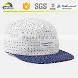 Embroidery Design Dot Pattern Cap Hat 5 Panel Camp Cap Wholesale thumbnail-1