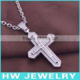 HWMCP1278 Micro Pave Setting Cross Locket Pendant thumbnail-1