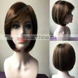 MGOO Short Bob Lace Front Wig Human Hair Party Wig Short Women Wig For Middle Age thumbnail-4