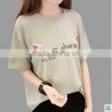 The 2017 Summer Loose Short Sleeve T-shirt Female Fashion thumbnail-2