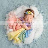 Rainbow Baby Girls Gown Multi-layer Maxi Mommy And Me Long Dress Chiffon New Style thumbnail-6