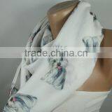 Dog Print Scarf Yorkshire Terrier Infinity Scarf Loop Scarf Winter Scarf Scarf Women Fashion Accessories Valentines Day Gift Ide thumbnail-3