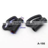 A-198/B Black Plastic Ball Cord Lock Toggles Bell Stoppers With Cut Line for 4mm Bungee Shock Cord thumbnail-1