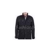 Custom Luxury Trendy and Fashion, Casual, Size 48, Size 50, Black Woolen Coats for Men