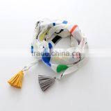 Cute Winter Warm Cotton Children Trangular Tassel Scarf thumbnail-5