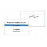 PVC Vinyl Safety pin meeting identity card, Conference Name Badge Holders on clothes 30385