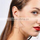 Electroplating Alloy Pentagram Earrings Women Peach Heart New Fashion Earring