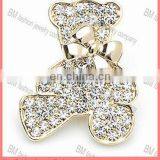 gold diamond panda new fashion costume jewelry brooch jewelry wholesale