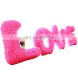 Cheap LOVE Letter Plush Toy Valentine's Day Pillows With Bear