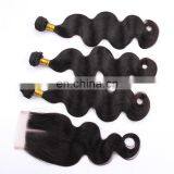 Top Selling Product Cheap Human Hair Brazilian Virgin Hair Bundles With Lace Closure thumbnail-2