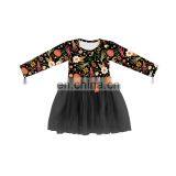 Girl Halloween Pumpkin Tutu Dress Kids Party Wear Dress Frock Design For Baby Girl thumbnail-6